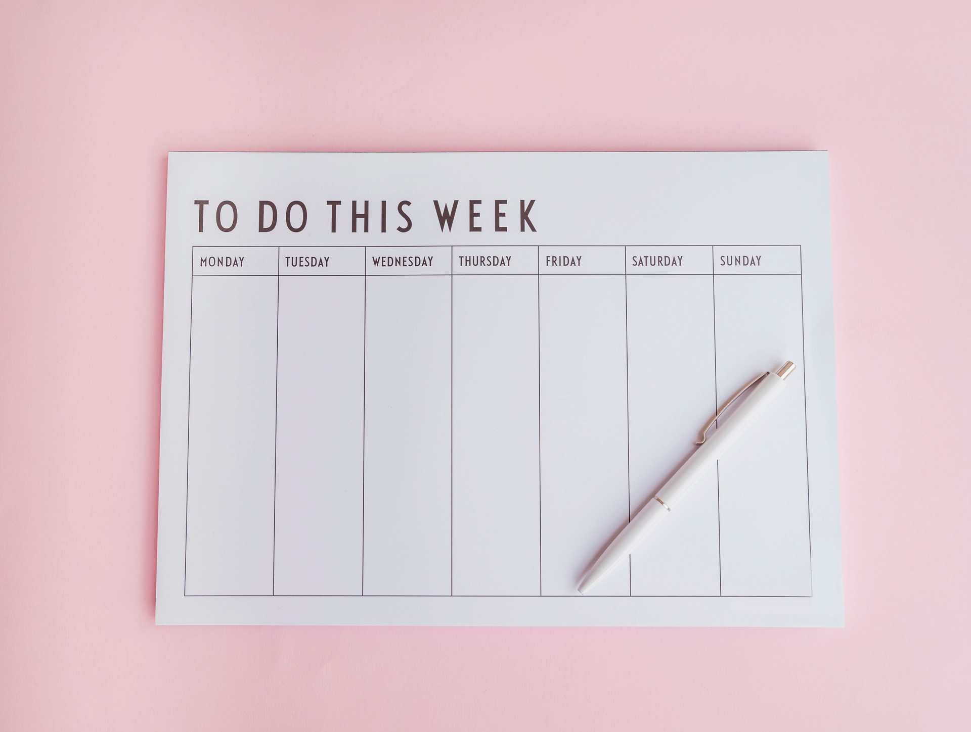 Weekly planner  . To do list